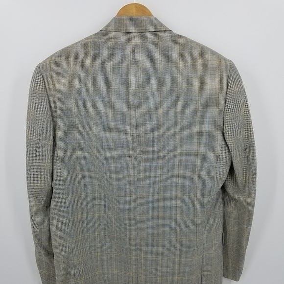 𝅺LOUIS Dell Olio Italy Wool Glen Plaid Blazer 38 - Picture 4 of 8